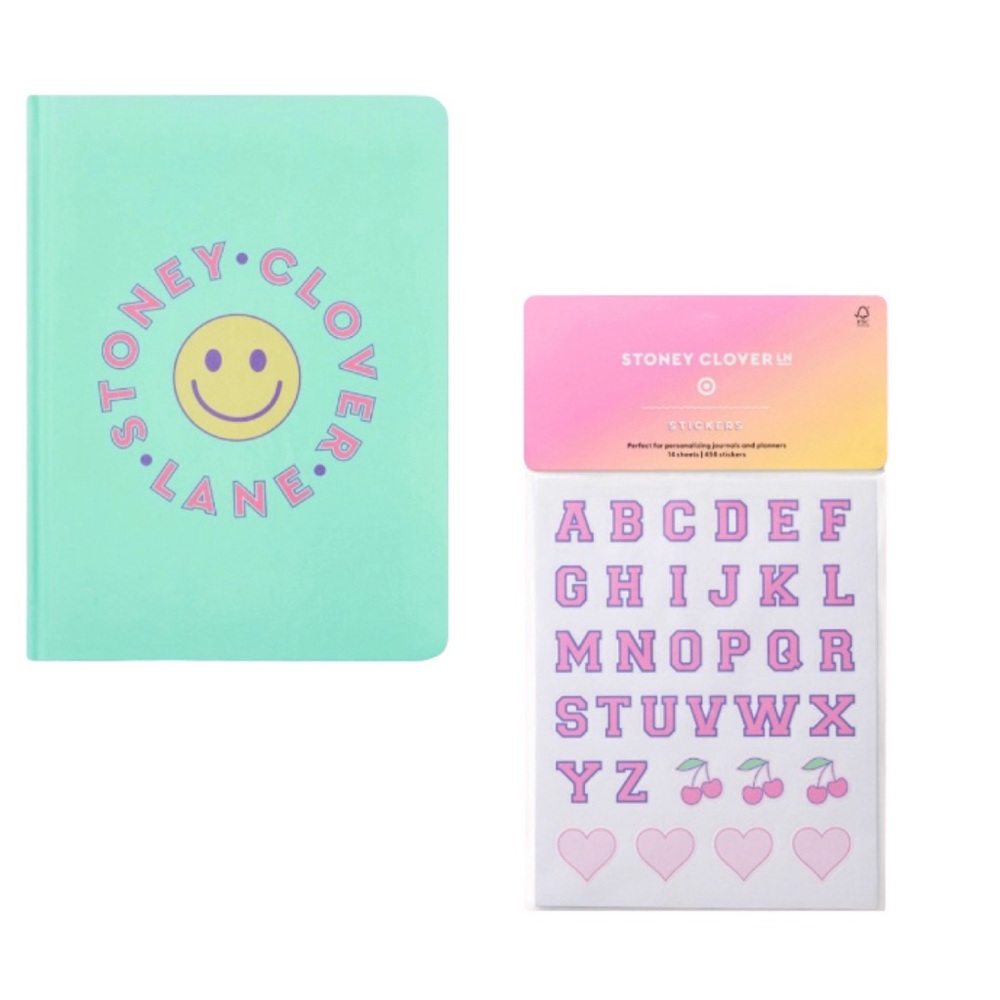 🙂 2ct Journal Light Green & 456 Stickers - Stoney Clover Lane × Target🎯